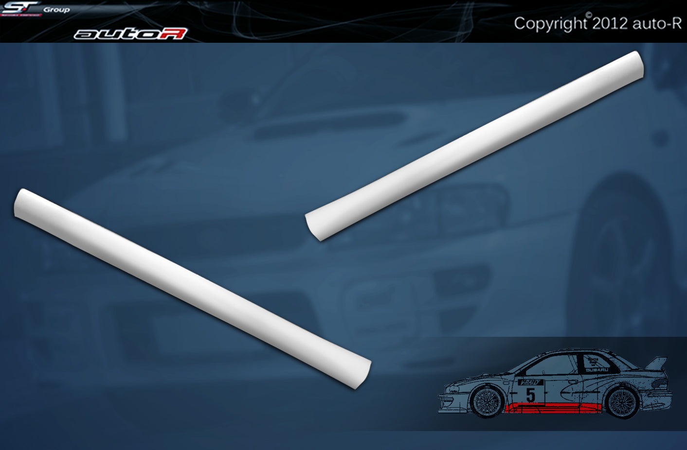 Subaru Impreza 92-00 2D 22B Look WRC Side Skirts Set L+R