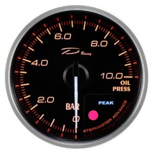 Manometro Analogico/Digitale Pressione Olio 0-10 bar DEPO Racing da 60mm - DX6027B-WP