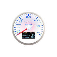 Manometro 4 in 1 DEPO Racing - TURBO / Voltmetro / Pressione e Temperatura Olio da 60mm - WBL60014W