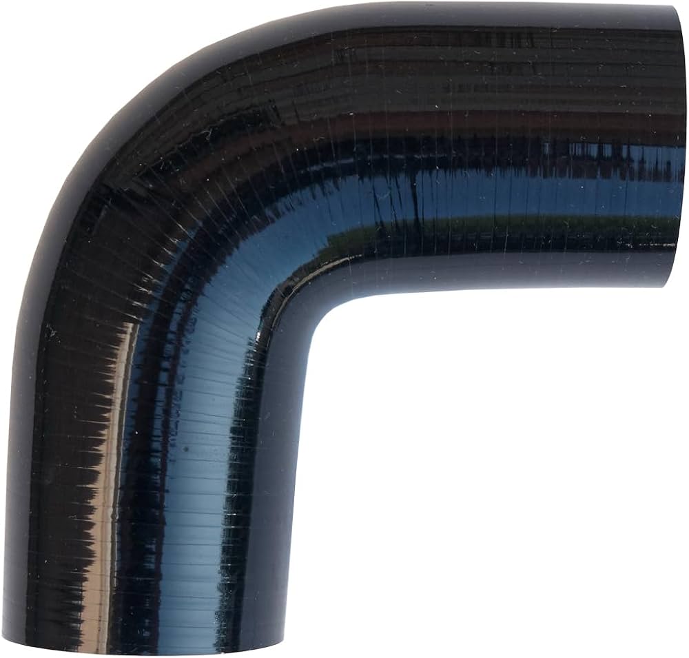 A90-51B - Manicotto in silicone con curva 90° diametro interno ø 51mm - NERO