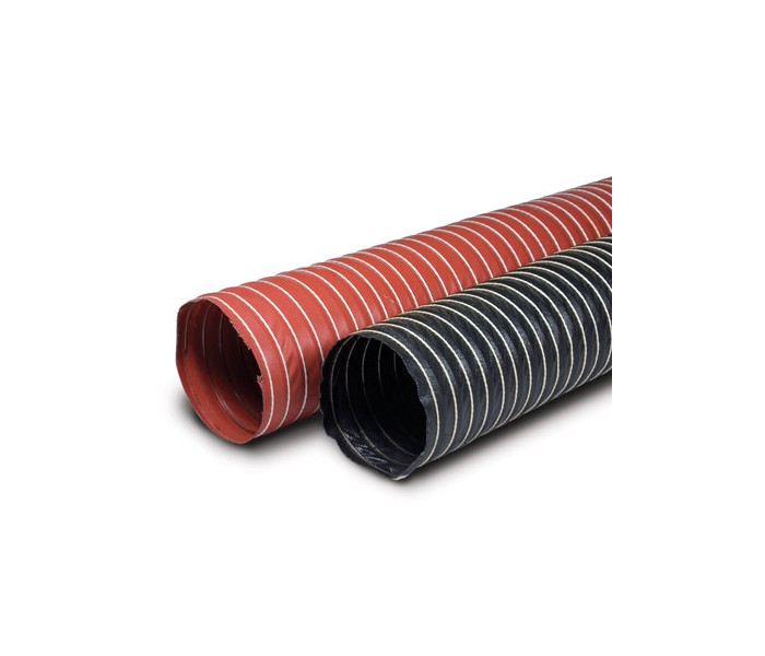 SHV2-80-1 - Tubo flessibile aspirazione nero 150°C 1 metro diametro interno ø 80mm - NERO