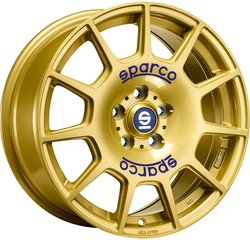 Cerchio SPARCO 7.5 x 17 5/100 ET 48 mm SPARCO TERRA RACE GOLD BLUE LETTERING
