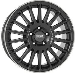 Cerchio OZ MATT BLACK SILVER LET. DIAMOND LIP