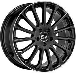 Cerchio MSW 9.5 x 20 5/112 ET 50 mm MSW 30 GLOSS BLACK+DIAMOND LIP