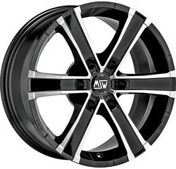 Cerchio MSW 8.0 x 18 6/114 ET 30 mm SAHARA 6 MSW GLOSS BLACK FULL POLISHED