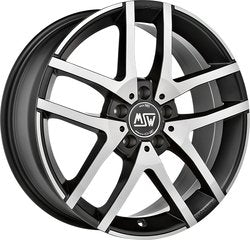 Cerchio MSW 7.5 x 18 5/112 ET 44 mm MSW 28 MATT BLACK FULL POLISHED