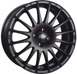 Cerchio OZ 6.5 x 15 4/100 ET 43 mm SUPERTURISMO GT MATT BLACK RED LETTERING
