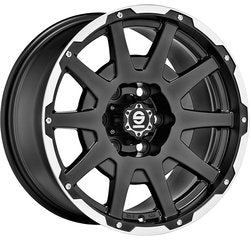 Cerchio SPARCO 8.5 x 17 6/139 ET 25 mm SPARCO DAKAR MATT BLACK LIP POLISHED+RIVETS