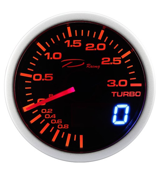 Manometro Dual View Pressione Turbo Elettronico -1+2 bar DEPO Racing da 52mm - WA5201BLED