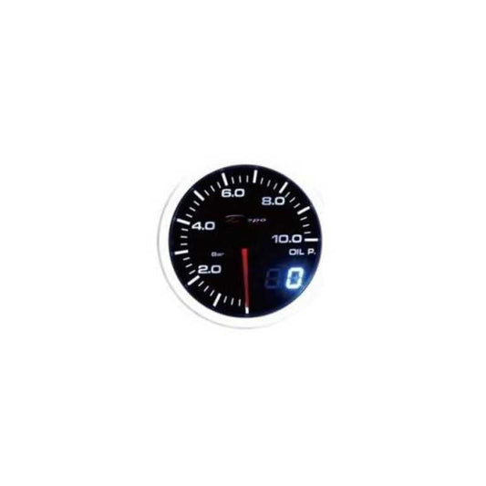 Manometro Dual View Pressione Olio 0-10 bar DEPO Racing da 52mm - WA5227BLED