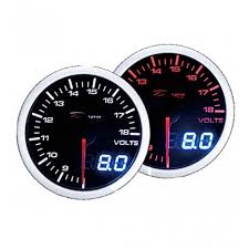 Manometro Dual View Voltmetro 8-18V  DEPO Racing da 52mm - WA5291BLED
