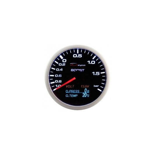 Manometro 4 in 1 DEPO Racing - TURBO / Voltmetro / Pressione e Temperatura Olio da 60mm - WA60014B