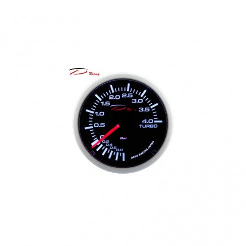 Manometro Pressione Turbo Meccanico -1+4 bar DEPO Racing da 52mm - WS-MW5201B-1-4BAR