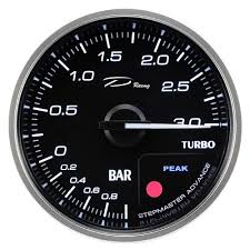 Manometro Analogico/Digitale Pressione Turbo Elettronico -1+3 bar DEPO Racing da 52mm - X5201B-WP